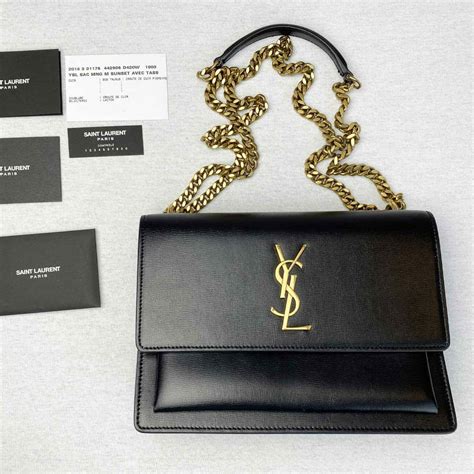 ysl all black bag|ysl black bag gold chain.